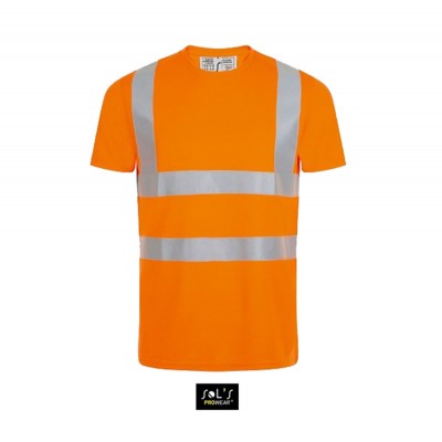 Εργατικό T-Shirt Με Ανακλαστικές Λωρίδες SOL'S MERCURE PRO NΕΤΟ - 01721