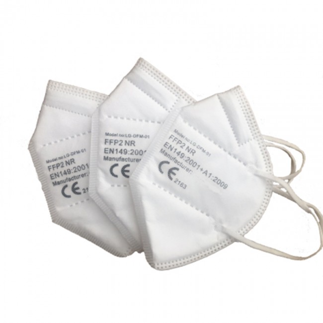 100 Τεμάχια Αναδιπλούμενες Μάσκες Υψηλής Προστασίας Αναπνοής FFP2 NR