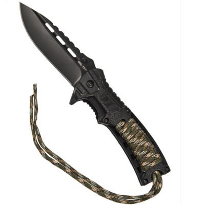 Πτυσσόμενο μαχαίρι με σπινθηριστή CAMO 15318410 Mil-Tec Μαύρο