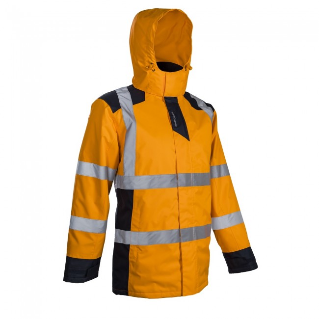 Φωσφορούχο αδιάβροχο μπουφάν εργασίας Parka SOKOBIE 5SOK17 Coverguard Πορτοκαλί