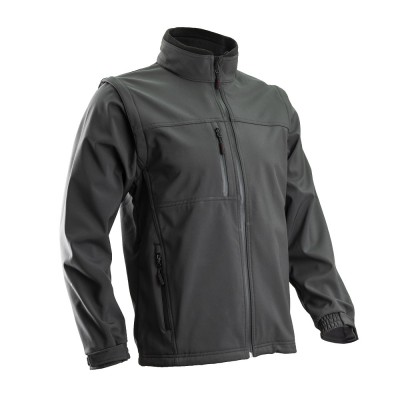 Αδιάβροχο αντιανεμικό μπουφάν εργασίας Softshell YANG 2 σε 1 5YANG Coverguard Σκούρο Γκρι