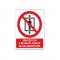 Πινακίδα Απαγόρευσης με Τίτλο - Απαγορεύεται η Μεταφορά με τον Ανελκυστήρα A11-T