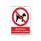 Πινακίδα Απαγόρευσης με Τίτλο - Απαγορεύεται η Είσοδος σε Σκύλους A12-T