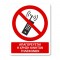 Πινακίδα Απαγόρευσης με Τίτλο - Απαγορεύεται η Χρήση Κινητών Τηλεφώνων A13-T