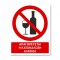 Πινακίδα Απαγόρευσης με Τίτλο - Απαγορεύεται η Κατανάλωση Αλκοόλ A25-T