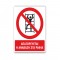 Πινακίδα Απαγόρευσης με Τίτλο - Απαγορεύεται η Ανάβαση στα Ράφια A27-T