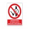 Πινακίδα Απαγόρευσης με Τίτλο - Απαγορεύονται τα Ρολόγια και τα Μεταλλικά Αντικείμενα A39-T