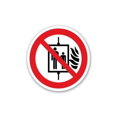 Σήμα Ασφαλείας: Απαγορεύεται η Χρήση του Ανελκυστήρα εν Ώρα Πυρκαγιάς A42