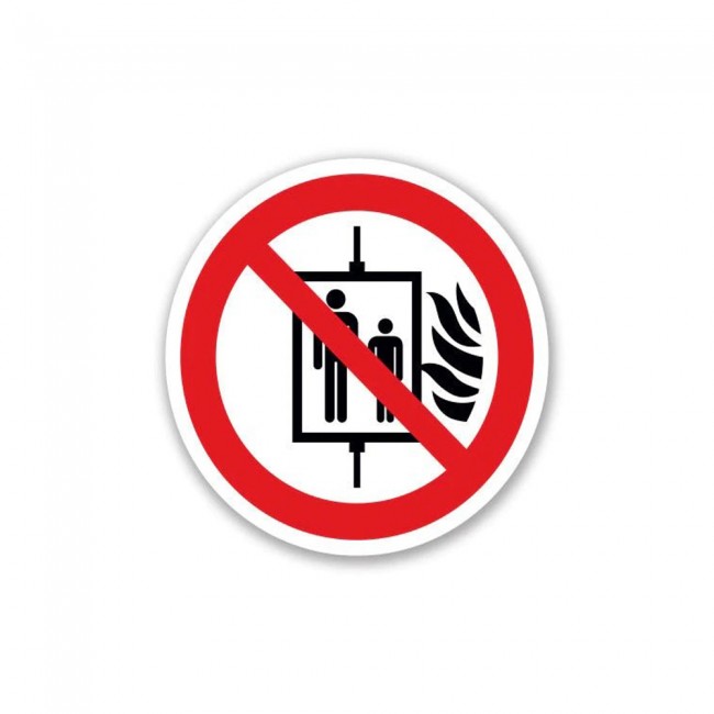 Σήμα Ασφαλείας: Απαγορεύεται η Χρήση του Ανελκυστήρα εν Ώρα Πυρκαγιάς A42