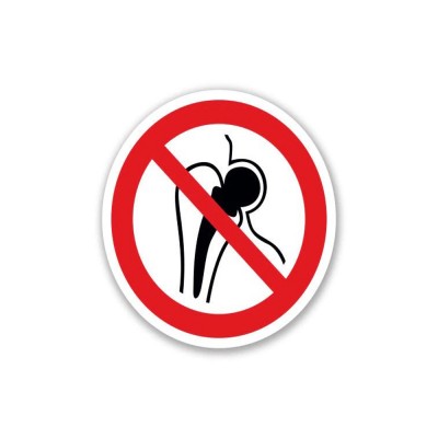 Σήμα Ασφαλείας: Απαγορεύεται η Είσοδος σε Άτομα με Μεταλλικά Εμφυτεύματα A43