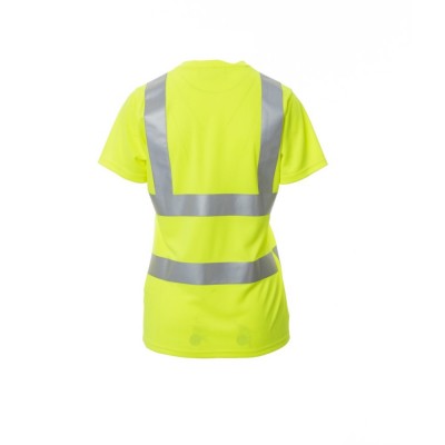 Γυναικεία φωσφορούχα ανακλαστική κοντομάνικη μπλούζα AVENUE Payper Κίτρινο