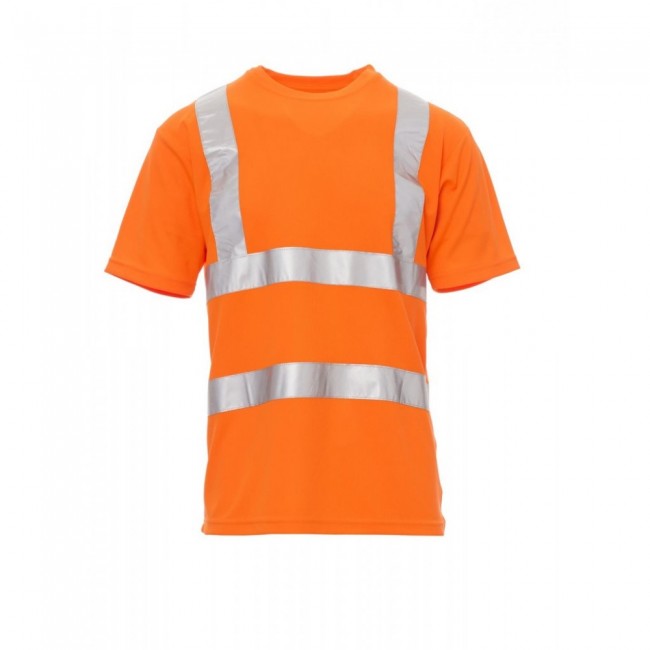 Φωσφορούχα ανακλαστική κοντομάνικη μπλούζα AVENUE Payper Πορτοκαλί
