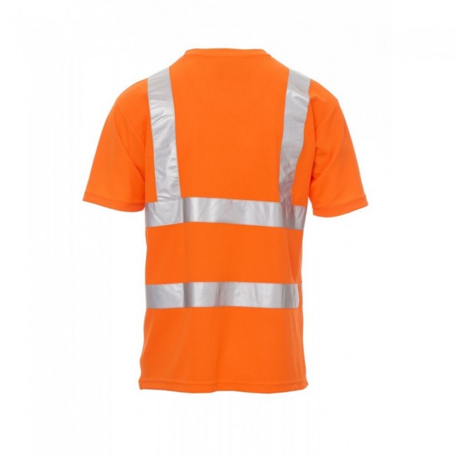 Φωσφορούχα ανακλαστική κοντομάνικη μπλούζα AVENUE Payper Πορτοκαλί