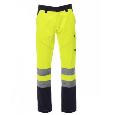 Φωσφορούχο ανακλαστικό παντελόνι εργασίας CHARTER Payper Κίτρινο-μπλε