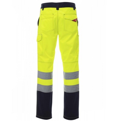 Φωσφορούχο ανακλαστικό παντελόνι εργασίας CHARTER Payper Κίτρινο-μπλε