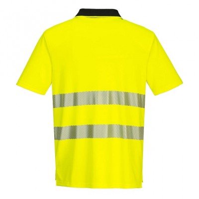 Φωσφορούχα κοντομάνικη μπλούζα πόλο DX412 Portwest Κίτρινη
