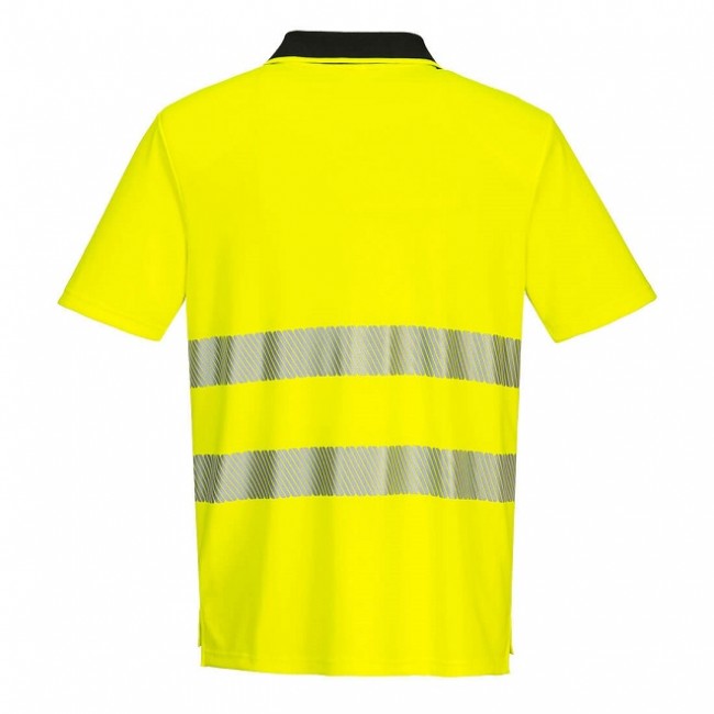 Φωσφορούχα κοντομάνικη μπλούζα πόλο DX412 Portwest Κίτρινη