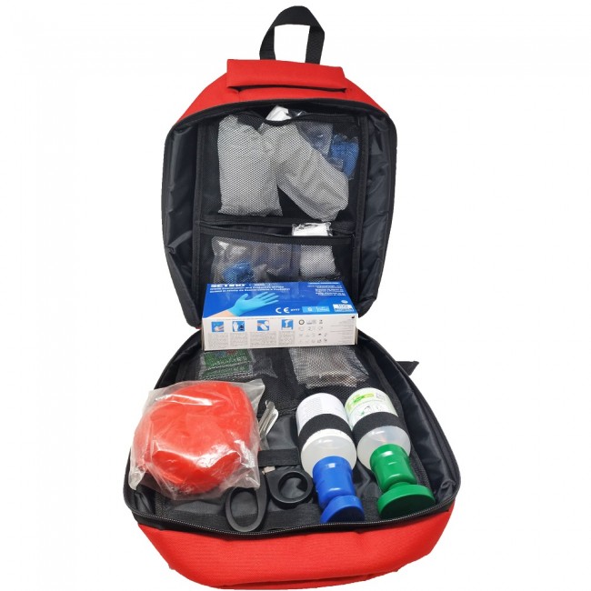 Σακίδιο πλάτης φαρμακείο Α' Βοηθειών First Aid Kit M2 Promsan Κόκκινο