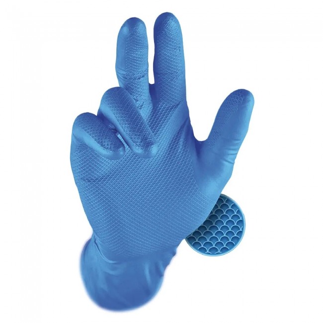 Ανθεκτικά Γάντια Νιτριλίου Τροφίμων GRIPPAZ ( 25 ζεύγη) Industrial Starter Μπλε