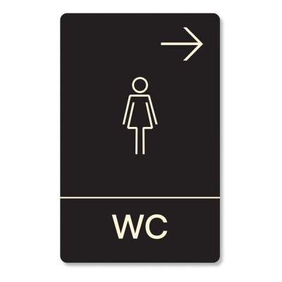 Πινακίδα Ξενοδοχείου: WC Γυναικών Δεξιά HTA25