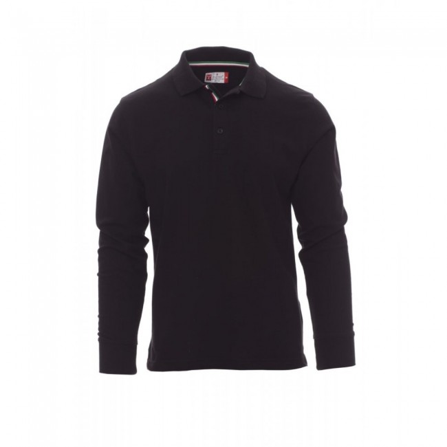 Βαμβακερή μακρυμάνικη μπλούζα Polo LONG NATION Payper Μαύρο
