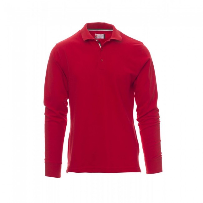 Βαμβακερή μακρυμάνικη μπλούζα Polo LONG NATION Payper Κόκκινο