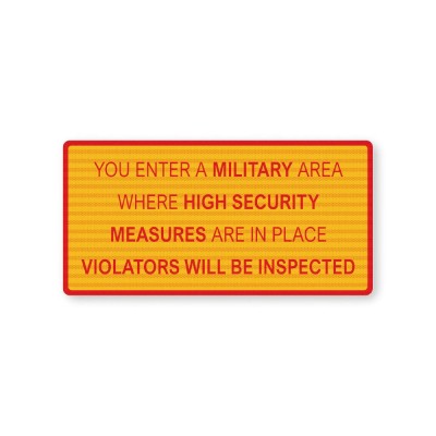 Πινακίδα Σήμανσης Στρατιωτικών Εγκαταστάσεων ML06
