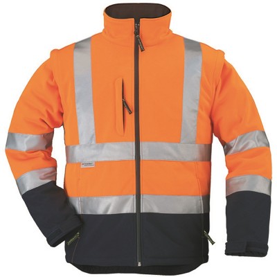 Αδιάβροχο μπουφάν εργασίας 2 σε 1 Softshell STATION 70640 Coverguard Πορτοκαλί