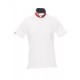 Βαμβακερή κοντομάνικη μπλούζα Polo NATION Payper Λευκό-Ιταλία