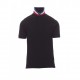 Βαμβακερή κοντομάνικη μπλούζα Polo NATION Payper Μαύρο-Γαλλία