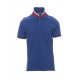 Βαμβακερή κοντομάνικη μπλούζα Polo NATION Payper Μπλε ρουά-Ιταλία
