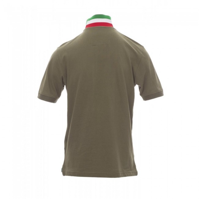 Βαμβακερή κοντομάνικη μπλούζα Polo NATION Payper Πράσινο-Ιταλία