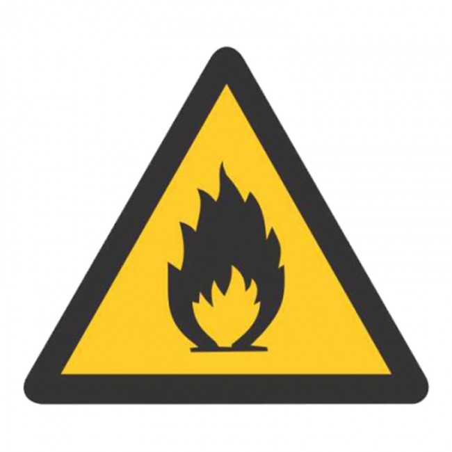 Σήμα Ασφαλείας: Eύφλεκτες Ύλες Και Υψηλή Θερμοκρασία P01