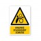 Πινακίδα Προειδοποίησης με Τίτλο - Κίνδυνος Εγκλωβισμού Σώματος P39-T