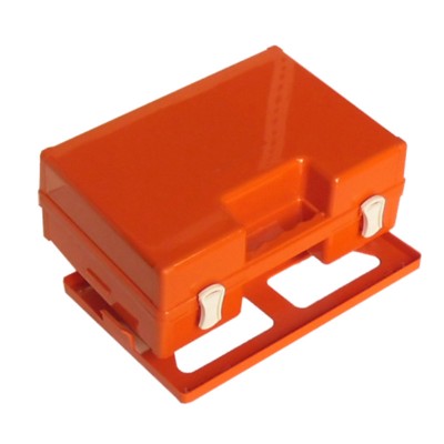 Κουτί Α’ Βοηθειών Πορτοκαλί Deluxe Με Επιτοίχεια Βάση PhMEDI (32x22x13cm)