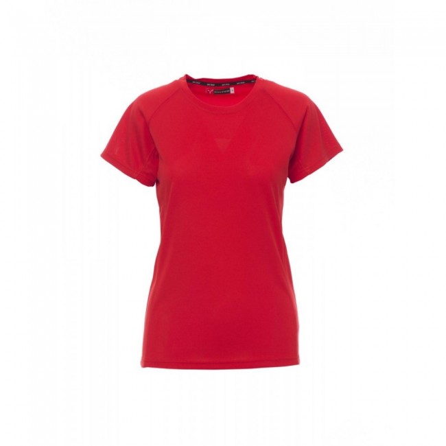 Αθλητικό γυναικείο κοντομάνικο μπλουζάκι t-shirt DRY-TECH RUNNER LADY Payper Κόκκινο