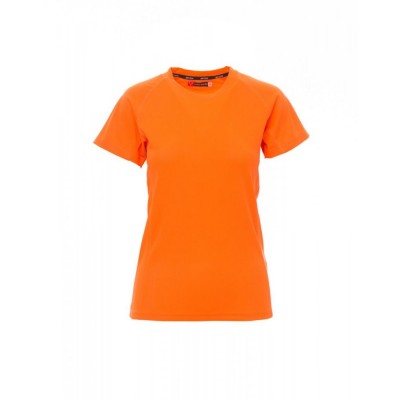 Αθλητικό γυναικείο κοντομάνικο μπλουζάκι t-shirt DRY-TECH RUNNER LADY Payper Πορτοκαλί φωσφορούχο