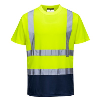 Κοντομάνικο Δίχρωμο T-Shirt Με Ανακλαστικό Ύφασμα S378 Portwest