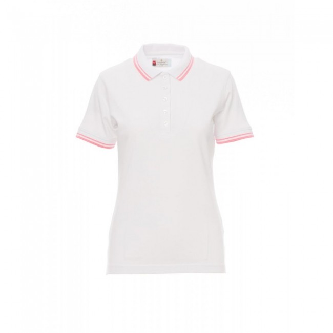 Γυναικεία κοντομάνικη μπλούζα Polo SKIPPER LADY Payper Λευκό-ροζ