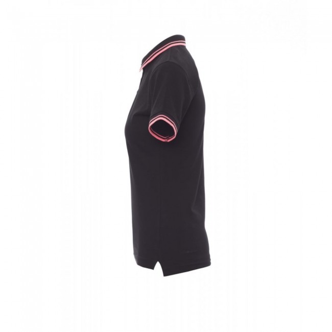 Γυναικεία κοντομάνικη μπλούζα Polo SKIPPER LADY Payper Μαύρο-ροζ