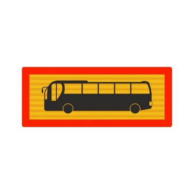 Πινακίδα Αναγνώρισης Διαξονικού Λεωφορείου 500x200 - T26