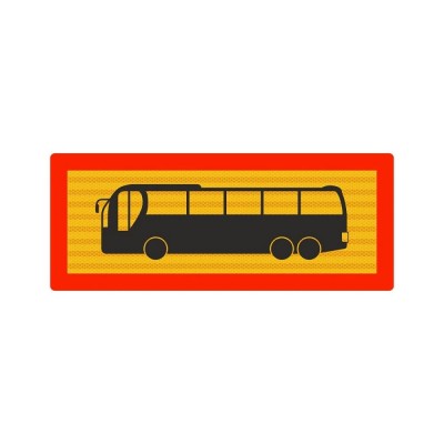 Πινακίδα Αναγνώρισης Τριαξονικού Λεωφορείου 500x200 - T27