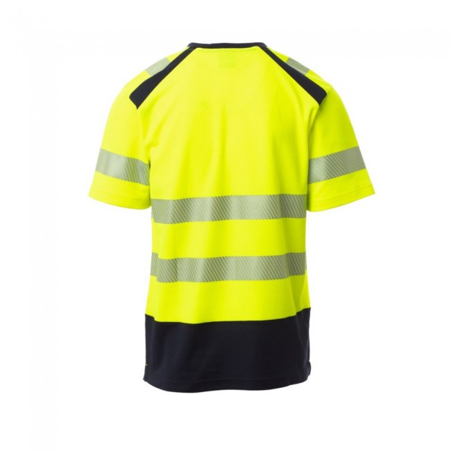 Φωσφορούχα κοντομάνικη μπλούζα WAY Payper Κίτρινο-navy
