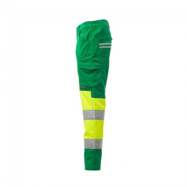 Καλοκαιρινό ελαστικό παντελόνι εργασίας Ripstop WORKING SUMMER Payper Φωσφορούχο κίτρινο-πράσινο