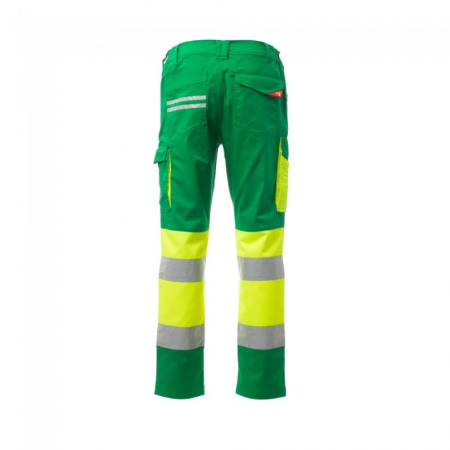 Καλοκαιρινό ελαστικό παντελόνι εργασίας Ripstop WORKING SUMMER Payper Φωσφορούχο κίτρινο-πράσινο