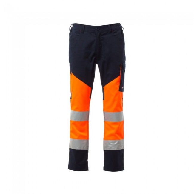 Καλοκαιρινό ελαστικό παντελόνι εργασίας Ripstop WORKING SUMMER Payper Φωσφορούχο πορτοκαλί-navy